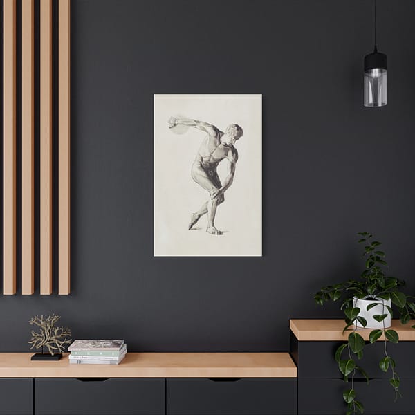 6780019667275423657_2048.jpeg Gipsmodel van Discuswerper - Male Anatomical Study - Jan Veth (c. 1874-1925) - Vintage Art Canvas Print
