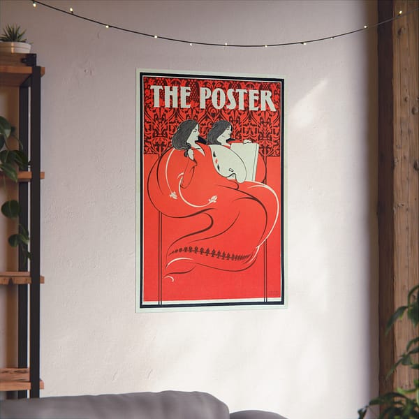6821504411959744811_2048.jpeg The Poster, Miss Art and Miss Litho – Elisha Brown Bird (1896) – Art Nouveau Poster Print