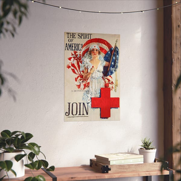 6834351268495779840_2048.jpeg The Spirit of America - Join - Howard Chandler Christy (1919) - Patriotic Poster Print