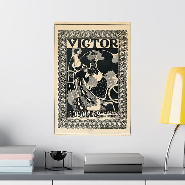 6921109361225009680_2048.jpeg Victor Bicycles ad – William Henry Bradley (c. 1896) – Art Nouveau Poster Print