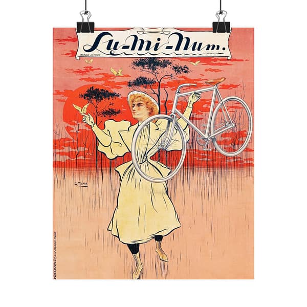6929942267722896363_2048.jpeg Lu-Mi-Num Bicycle ad – Charles Tichon (c. 1890s) – Art Nouveau Poster Print
