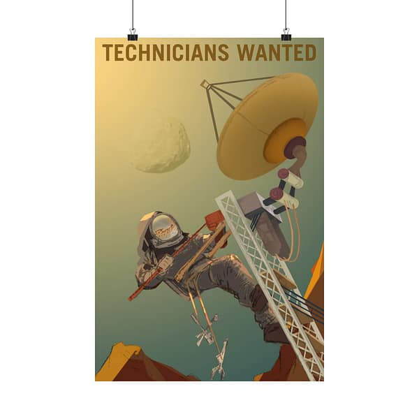 699971200190899264_2048.jpeg Technicians Wanted – NASA Recruitment Ad – Space Age Poster Print