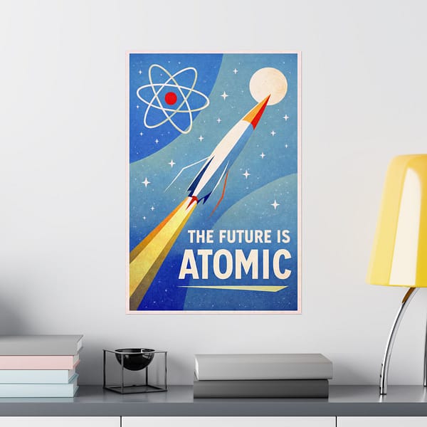 7096693084913999622_2048.jpeg The Future Is Atomic – LUNE Original – Space Age Poster Print