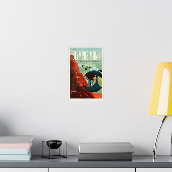 7224718776409206658_2048.jpeg Olympus Mons - The Solar System's Highest Peak - NASA Travel Ad (2015) - Space Age Poster Print