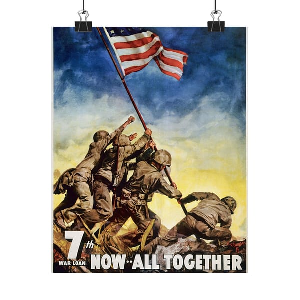 7248051128262511989_2048.jpeg 7th War Loan - Now, All Together - C.C. Beall (1945) - Patriotic WWII Poster Print