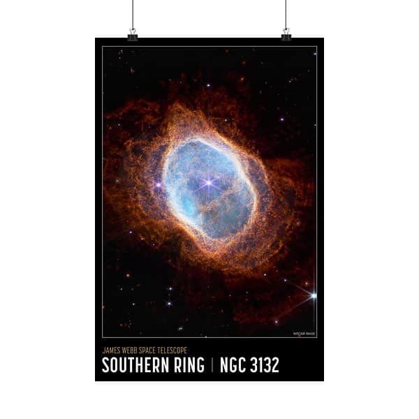 7267005652249655372_2048.jpeg Southern Ring Nebula - NIRCam Compass Image - NASA James Webb Space Telescope - Space Age Poster Print