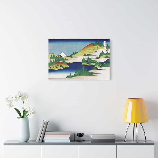 7271251178204302141_2048.jpeg The Lake at Hakone in Sagami Province - Katsushika Hokusai (c. 1830) - Japanese Woodblock Canvas Print