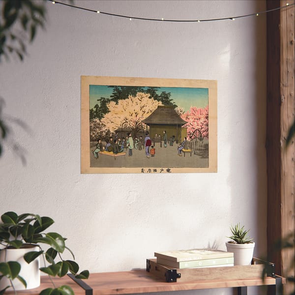 7283108032060161171_2048.jpeg Plum Garden at Kameido – Kobayashi Kiyochika (1879) – Japanese Woodblock Poster Print