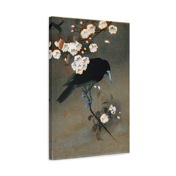 728527323796573095_2048.jpeg Crow and Blossom – Ohara Koson (c. 1910) – Japanese Woodblock Canvas Print