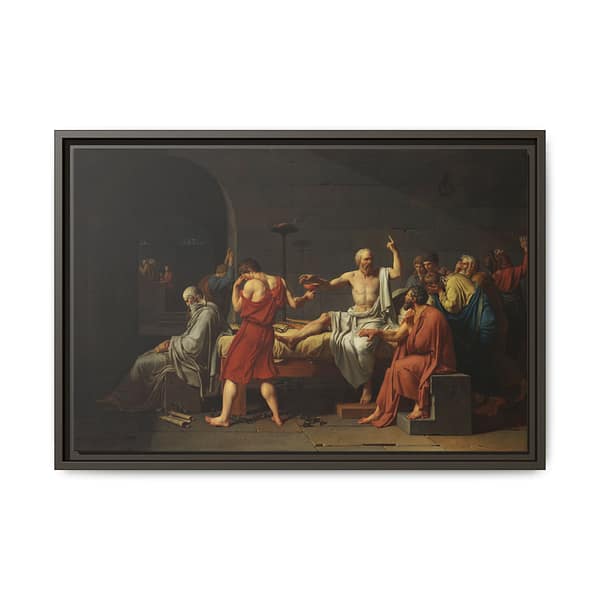 7344340871380242251_2048.jpeg The Death of Socrates – Jacques-Louis David (1787) – Classical Framed Canvas Print