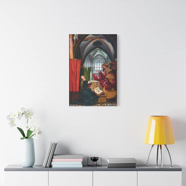 737886533142135121_2048.jpeg Isenheim Altarpiece (Annunciation panel) – Matthias Grünewald (c. 1512-1516) – Renaissance Canvas Print