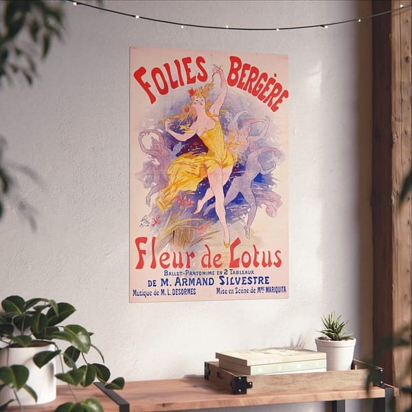 7398018361812765484_2048.jpeg Folies Bergère, Fleur de Lotus – Jules Chéret (1893) – Art Nouveau Poster Print
