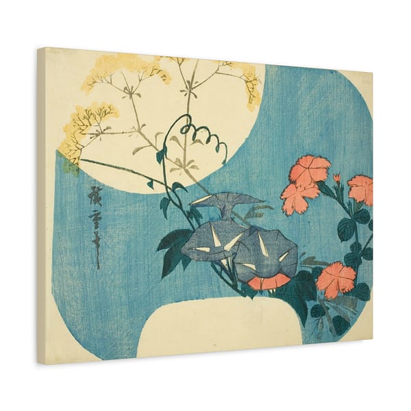7439256890079303502_2048.jpeg Morning Glories, Pinks, and Maiden Flower - Utagawa Hiroshige (c. 1830-1844) - Japanese Woodblock Canvas Print