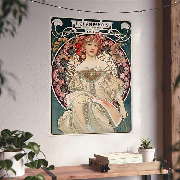 7479712943606739438_2048.jpeg Rêveur, F. Champenois, Imprimeur-Éditeur – Alphonse Mucha (1897) – Art Nouveau Poster Print