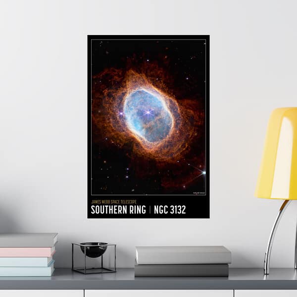 7511176159319876169_2048.jpeg Southern Ring Nebula - NIRCam Compass Image - NASA James Webb Space Telescope - Space Age Poster Print