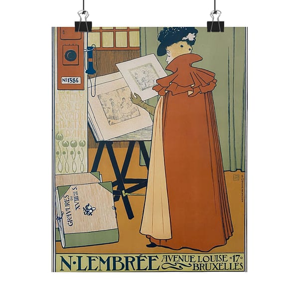 7540805906645758015_2048.jpeg N. Lembrée, Encadrements – Théo Van Rysselberghe (1897) – Art Nouveau Poster Print