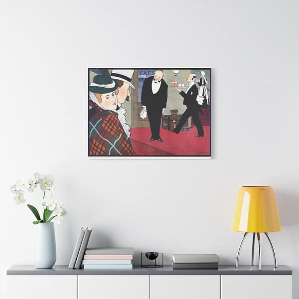 7571166147325835887_2048.jpeg Man and Woman and Two Waiters - Johann Georg van Caspel (1900) - Art Nouveau Canvas Print