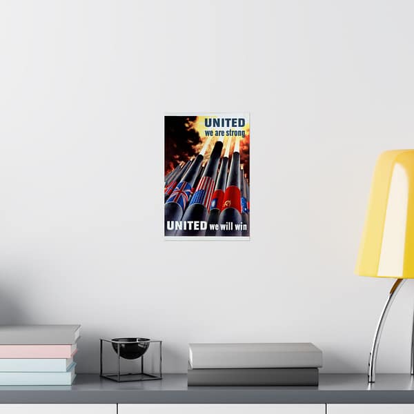 7651280143659704141_2048.jpeg United We Are Strong - United We Will Win - Henry Koerner (1943) - Patriotic WWII Poster Print