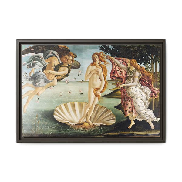7698840205932953045_2048.jpeg The Birth of Venus – Sandro Botticelli (c. 1485-1486) – Renaissance Framed Canvas Print