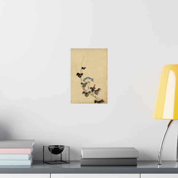 7875488890705918626_2048.jpeg Blue Blossom of Morning Glory on Vine - Katsushika Hokusai (1830) - Japanese Woodblock Poster Print