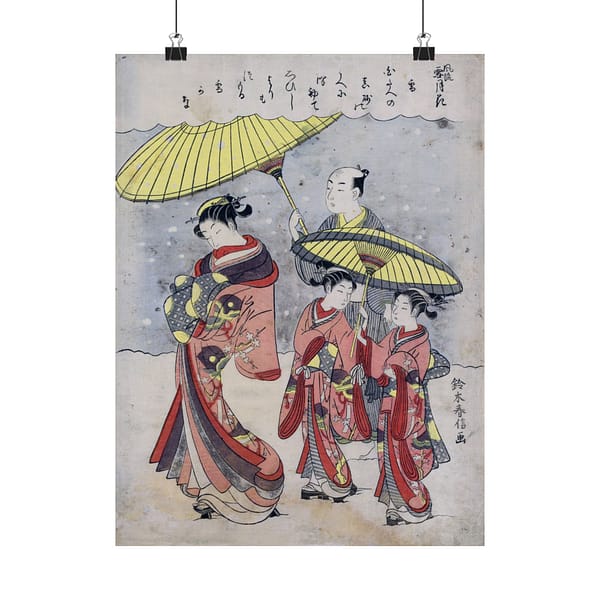 7920925370828087405_2048.jpeg Snow (Yuki) – Suzuki Harunobu (c. 1769) – Japanese Woodblock Poster Print