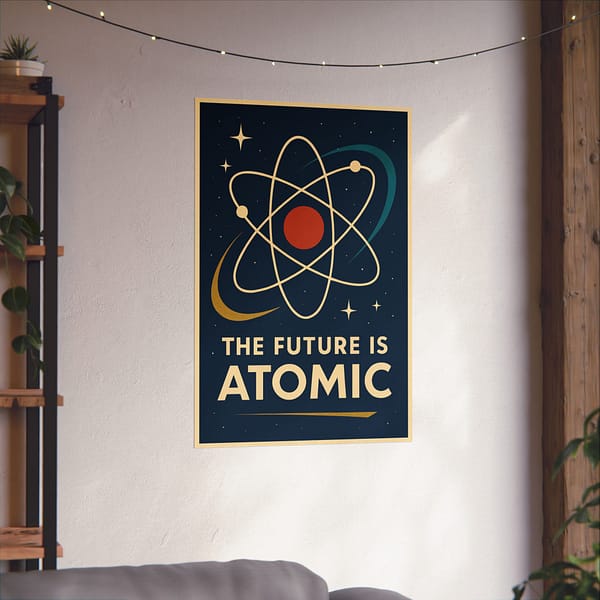 7974140782354912927_2048.jpeg The Future Is Atomic – LUNE Original – Space Age Poster Print