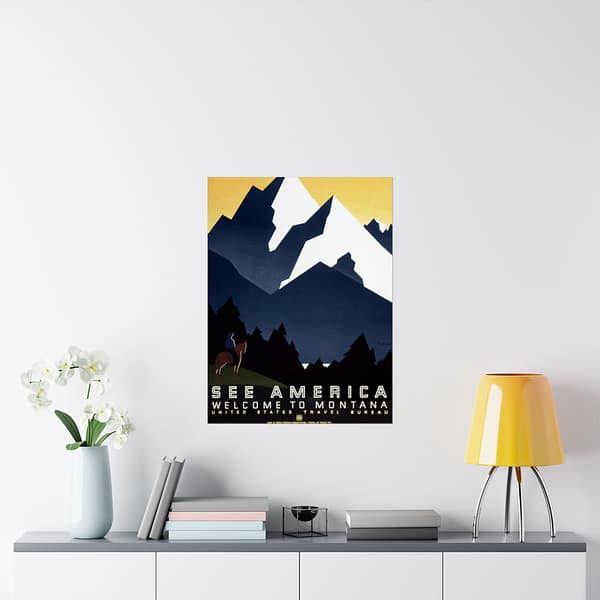 8022304187613729829_2048.jpeg See America: Welcome to Montana – Works Progress Administration (c. 1930s) – Vintage Travel Poster Print