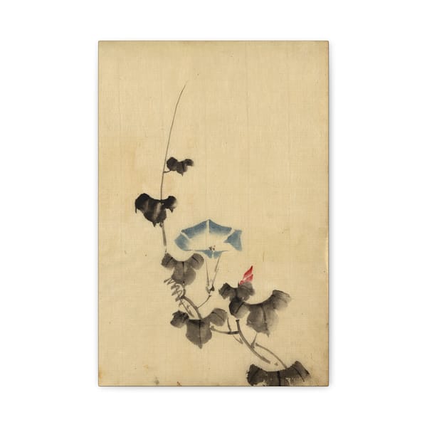 8056989631459107830_2048.jpeg Blue Blossom of Morning Glory on Vine - Katsushika Hokusai (1830) - Japanese Woodblock Canvas Print