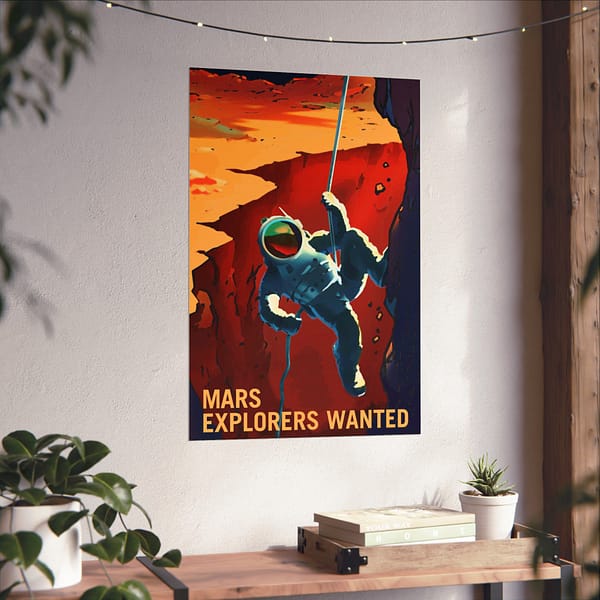 8096195798131212597_2048.jpeg Mars Explorers Wanted – NASA Recruitment Ad – Space Age Poster Print