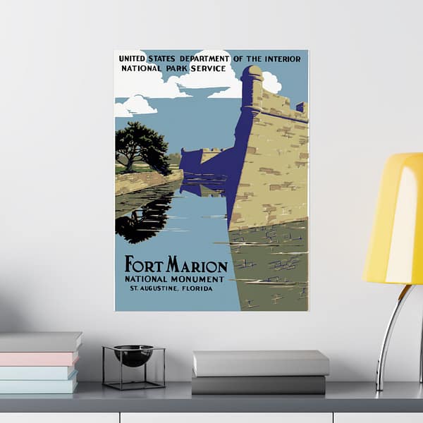 8121036364698951210_2048.jpeg Fort Marion National Monument, St. Augustine Florida – Works Progress Administration (c. 1930s) – Vintage Travel Poster Print