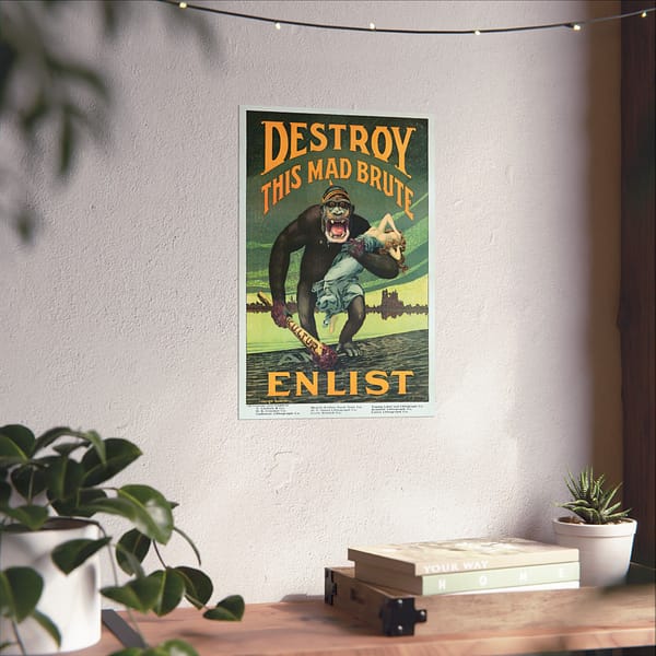 8225516763098229143_2048.jpeg Destroy this Mad Brute - Enlist - Harry Ryle Hopps (1917) - Patriotic WWI Poster Print