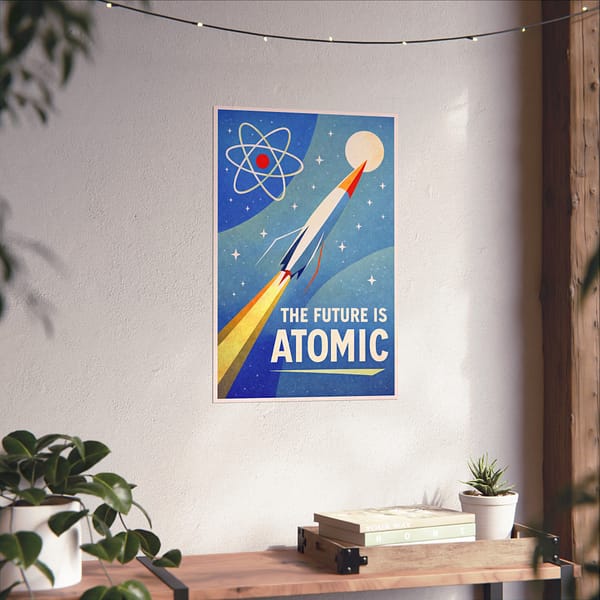 8282847244387333564_2048.jpeg The Future Is Atomic – LUNE Original – Space Age Poster Print