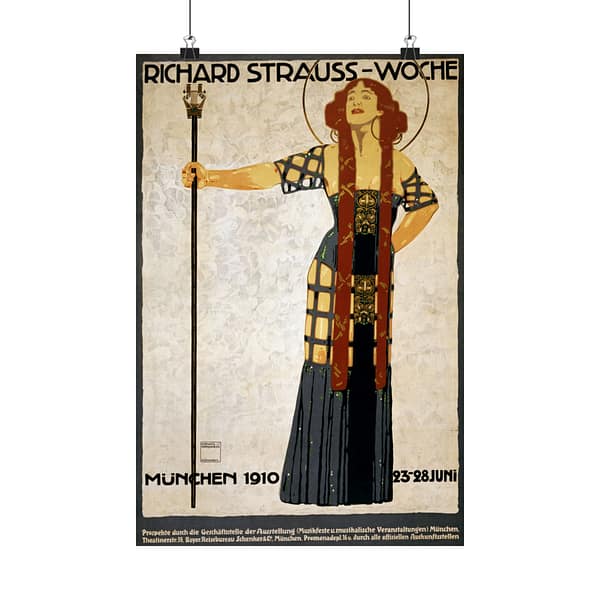 8401481485954963052_2048.jpeg Richard Strauss-Woche opera, Munich – Ludwig Hohlwein (1910) – Art Nouveau Poster Print