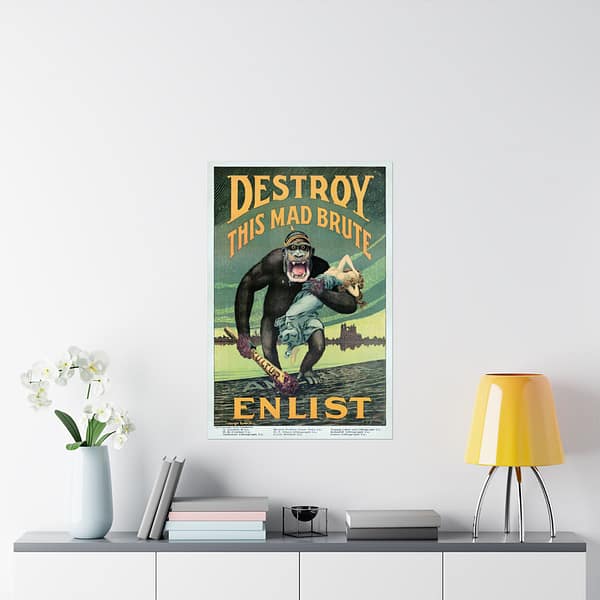 840657002138270205_2048.jpeg Destroy this Mad Brute - Enlist - Harry Ryle Hopps (1917) - Patriotic WWI Poster Print