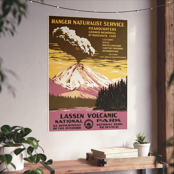 8428909239444841170_2048.jpeg Lassen Volcanic National Park – Works Progress Administration (c. 1938) – Vintage Travel Poster Print