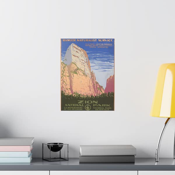 8506826179867551625_2048.jpeg Zion National Park – Works Progress Administration (c. 1938) – Vintage Travel Poster Print
