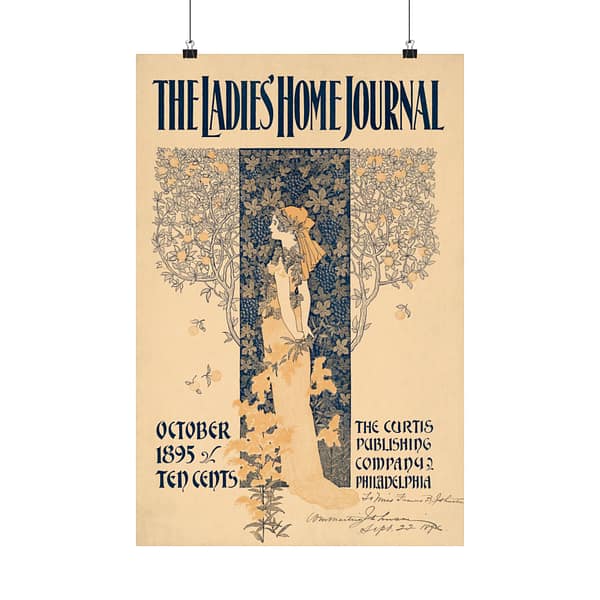 8516619184313790717_2048.jpeg The Ladies' Home Journal for October - William Martin Johnson (1895) - Art Nouveau Poster Print