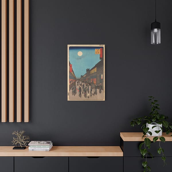 856706306530520345_2048.jpeg Night View of Saruwaka-machi (Saruwaka-machi Yoru no Kei) - Utagawa Hiroshige (1856) - Japanese Woodblock Canvas Print