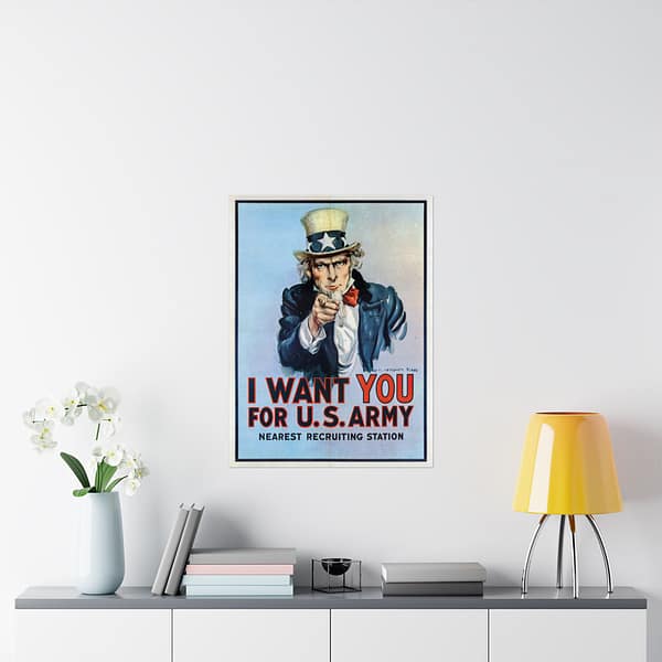 8615180565364324804_2048.jpeg I Want You for U.S. Army (Blue Variant) - James Montgomery Flagg (1917) - Patriotic WWI Poster Print