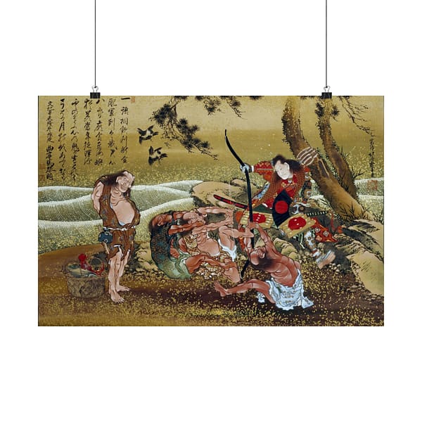 8615203629790513452_2048.jpeg Tametomo and the inhabitants of Onoshima Island – Katsushika Hokusai (1811) – Japanese Woodblock Poster Print