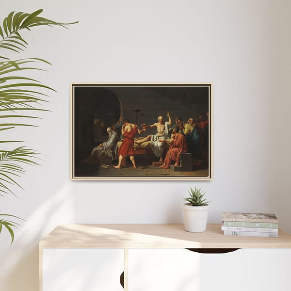 8691713391964231332_2048.jpeg The Death of Socrates – Jacques-Louis David (1787) – Classical Framed Canvas Print