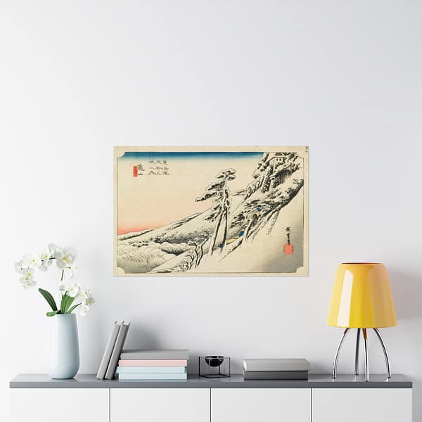 8709009779479367686_2048.jpeg Kameyama, Clear Weather After Snow - Utagawa Hiroshige (c. 1832-33) - Japanese Woodblock Poster Print