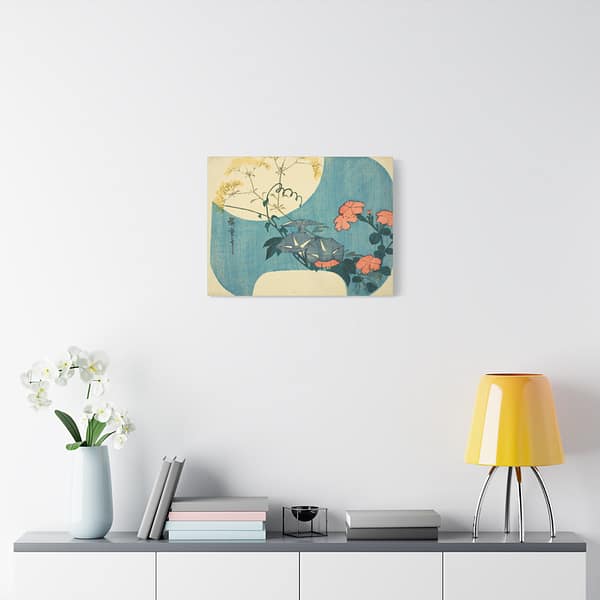 8711032639708423637_2048.jpeg Morning Glories, Pinks, and Maiden Flower - Utagawa Hiroshige (c. 1830-1844) - Japanese Woodblock Canvas Print