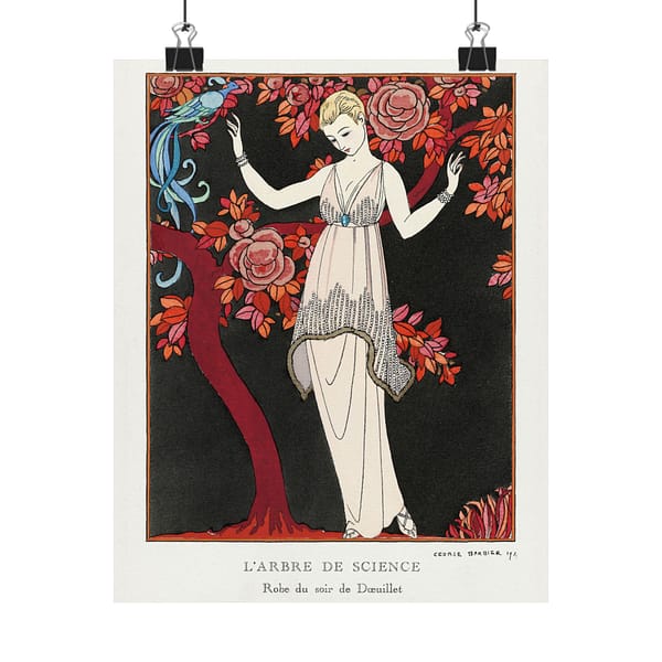 8814520246939410060_2048.jpeg L'Arbre de science, Robe du soir de Doeuillet - George Barbier (1914) - Art Deco Poster Print
