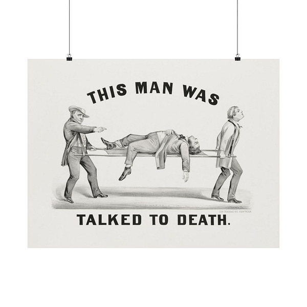 8872175440513404182_2048.jpeg This Man Was Talked to Death - John Cameron (1873) - Vintage Art Poster Print