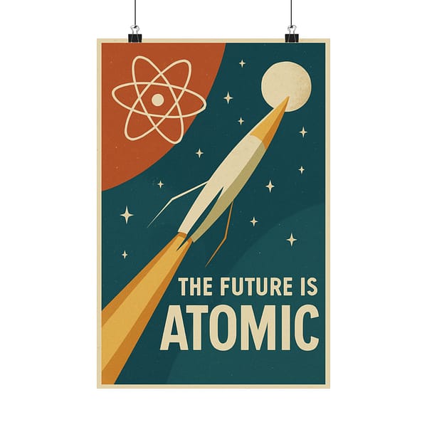 8970276548850866517_2048.jpeg The Future Is Atomic – LUNE Original – Space Age Poster Print