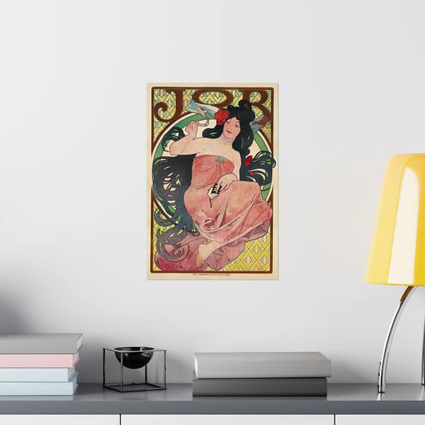 9013378938050453149_2048.jpeg Job Cigarettes ad – Alphonse Mucha (1894) – Art Nouveau Poster Print
