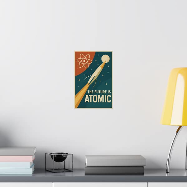 9197859522237022607_2048.jpeg The Future Is Atomic – LUNE Original – Space Age Poster Print