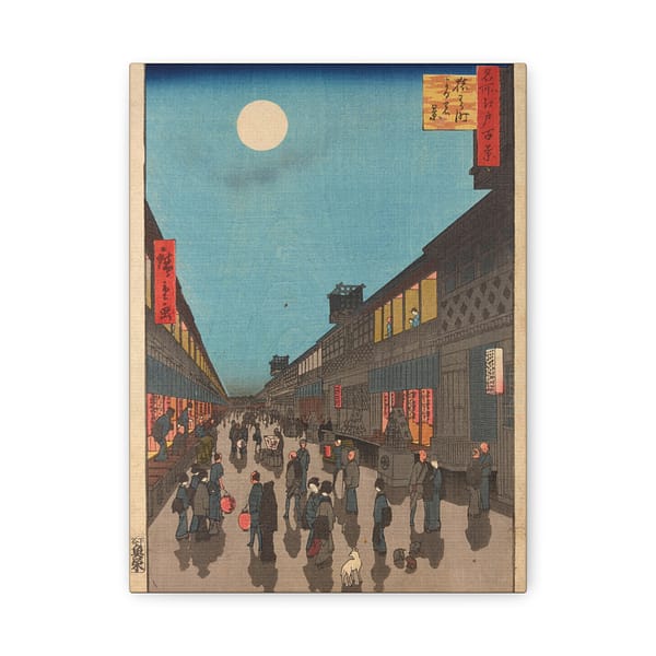 9240119513138346532_2048.jpeg Night View of Saruwaka-machi (Saruwaka-machi Yoru no Kei) - Utagawa Hiroshige (1856) - Japanese Woodblock Canvas Print