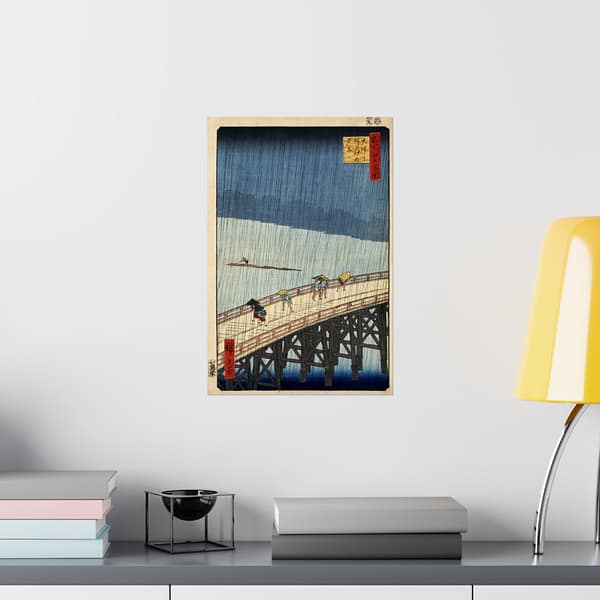 9266844346507866368_2048.jpeg Sudden Shower over Shin-Ōhashi Bridge and Atake – Utagawa Hiroshige (1857) – Japanese Woodblock Poster Print